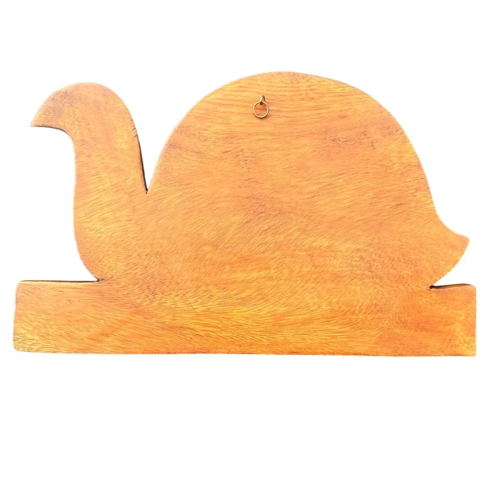 Hand Carved Wood Turtle Wall Decor Key Rack Jewelry Holder Boho Decor Coat‎ Hook